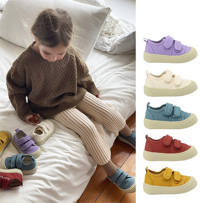 Zapatillas de Lona para Niños Primavera Otoño con Velcro - Tenis Cómodos Niño y Niña