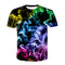 Playera Pareja Efecto Humo 3D Cuello Redondo Manga Corta Unisex