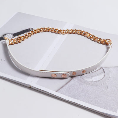 Cinturón de Cuero PU con Cadena Metálica - Accesorio Versátil para Mujer - Image 10