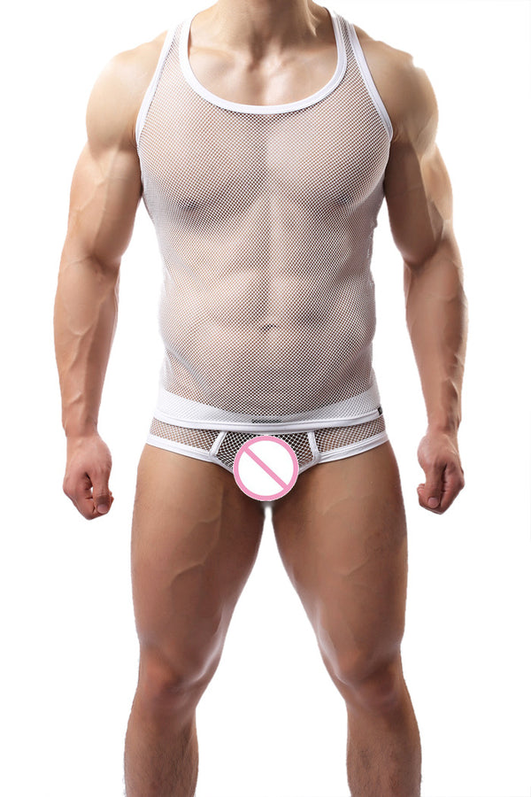 Chaleco Deportivo de Malla para Hombre - Talla Grande - Image 3