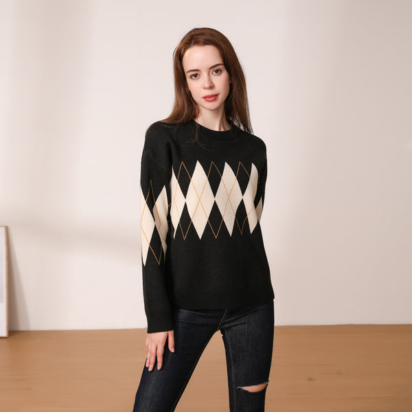 Suéter Mujer Cuello Redondo Abrigo Otoño Invierno Grueso