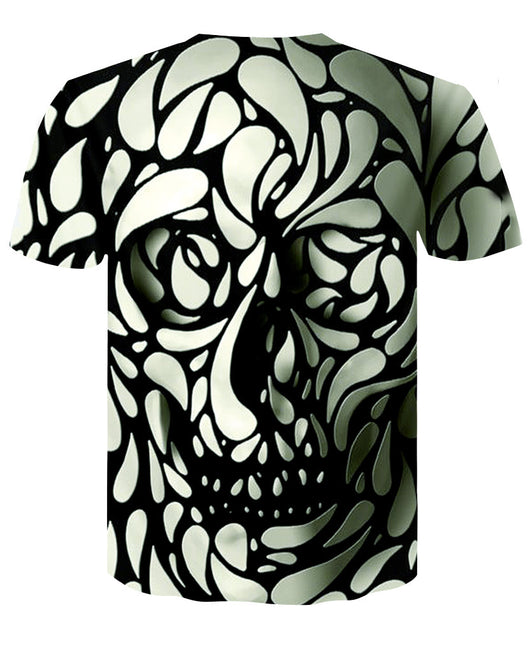 Camiseta Suelta Estampada Abstracta Vertigo para Hombre - Image 5