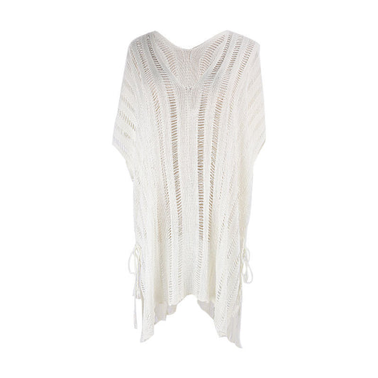 Blusa Playera Tejida Holgada para Vacaciones de Verano