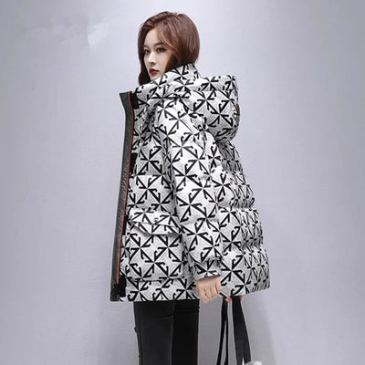 Chaqueta Acolchada de Algodón para Mujer - Largo Medio - Image 3
