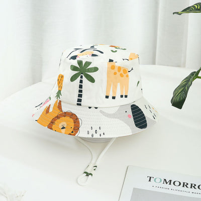 Gorro de Sol para Niño y Niña con Ala Ancha y Estampado de Dinosaurios - Image 4