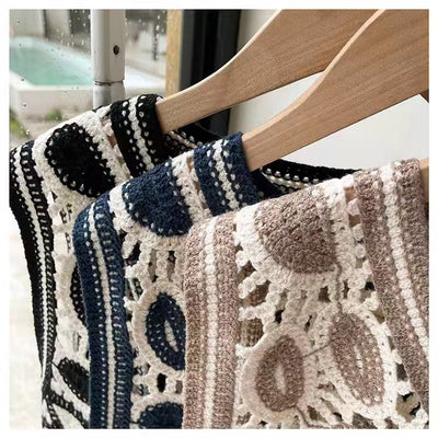 Chaleco de Primavera con Cuello V Irregular y Bordado Calado para Mujer - Image 14