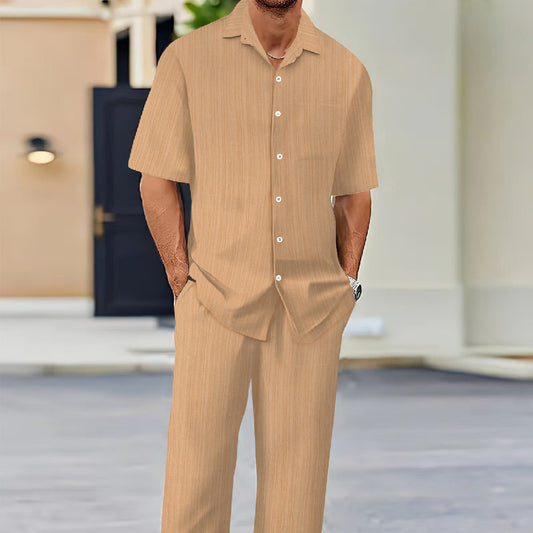 Traje Ejecutivo de Manga Corta en Colores Sólidos para Hombre