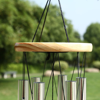 Carillón de Viento Decorativo de Madera Maciza con Tubos Metálicos - Image 20