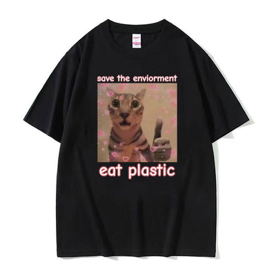 Camiseta Estampada Unisex Cuello Redondo Manga Corta Suelta - Image 15
