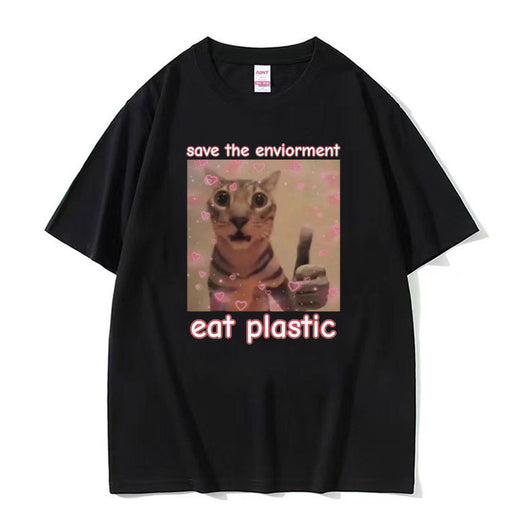 Camiseta Estampada Unisex Cuello Redondo Manga Corta Suelta - Image 15