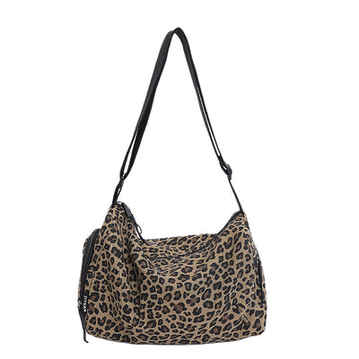 Bolso Mensajero Deportivo Estampado Leopardo Gran Capacidad - Image 6