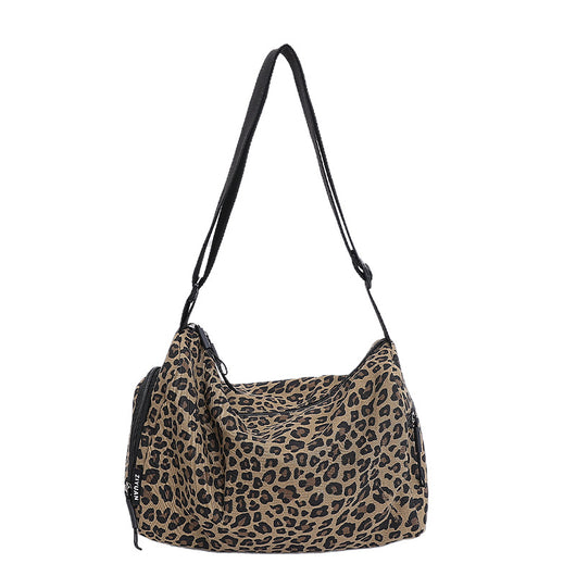 Bolso Mensajero Deportivo Estampado Leopardo Gran Capacidad - Image 6