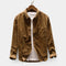 Chaqueta de Pana Casual con Bolsillos para Hombre