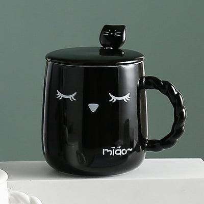 Taza de Cerámica para Gato con Tapa y Cuchara - Image 9