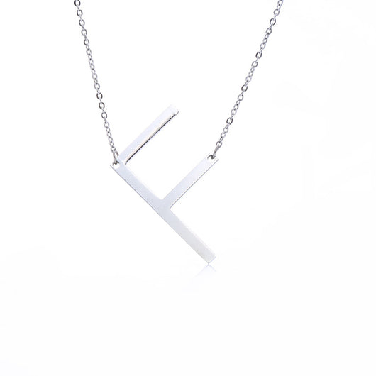 Collar Inicial Acero Inoxidable Chapado en Oro Rosa - Image 148