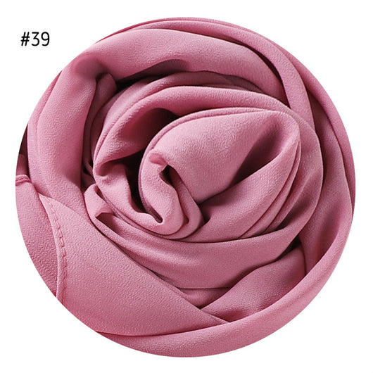 Pañuelo de Gasa Perlada en Colores Sólidos - Cobertura Elegante Monocromática - Image 42