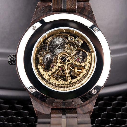 Reloj Mecánico de Madera para Hombre - Image 9