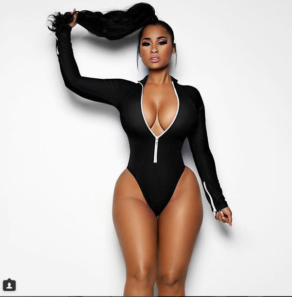 Traje de Baño Enterizo con Cierre Frontal Estilo Europeo