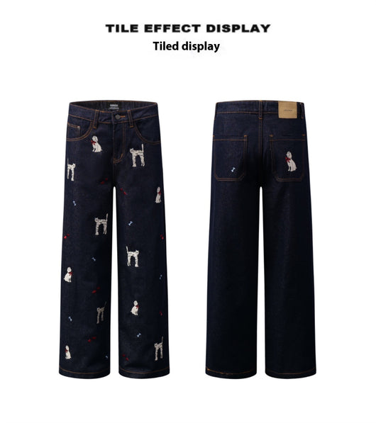 Pantalones Jeans Anchos con Estampado Animal Print - Loose Fit Casual para Mujer - Image 10