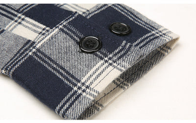 Camisa de Cuadros Casual con Solapa para Hombre - Image 2
