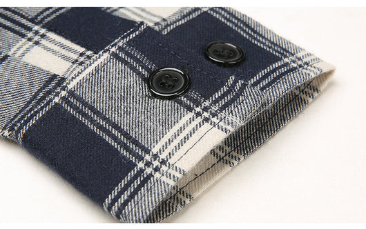 Camisa de Cuadros Casual con Solapa para Hombre - Image 2