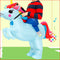 Azul Claro Unicórnio S Dragão Corredor Infantil