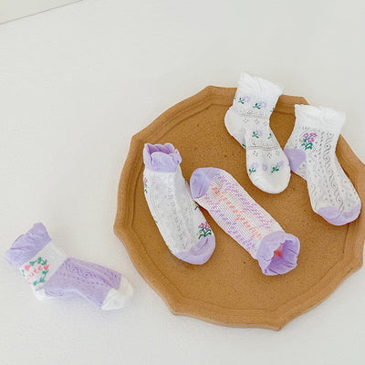 Calcetines de Malla Cuadriculados para Niños - Primavera y Verano - Image 27