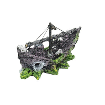 Decoración de Acuario Barco de Red - Paisaje en Miniatura para Peceras - Image 5