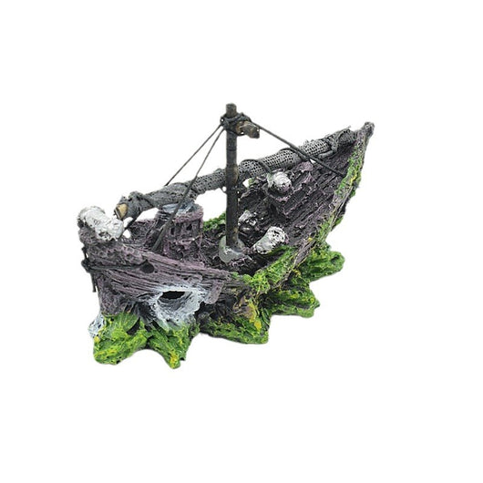 Decoración de Acuario Barco de Red - Paisaje en Miniatura para Peceras - Image 5
