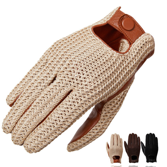 Guantes de Motocicleta Antideslizantes de Piel de Cabra Ultrafinos