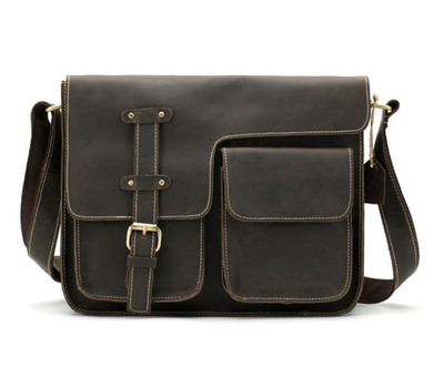 Bolsa Messenger de Cuero Vintage