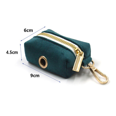 Collar y Correa para Mascotas Terciopelo Verde Esmeralda con Herrajes Dorados - Image 14