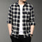 Camisa de Cuadros Casual con Solapa para Hombre