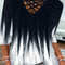 Blusa Casual de Manga Larga con Estampado Degradado