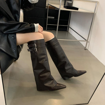 Botas de Moda Temperament Wild con Caña - Image 35