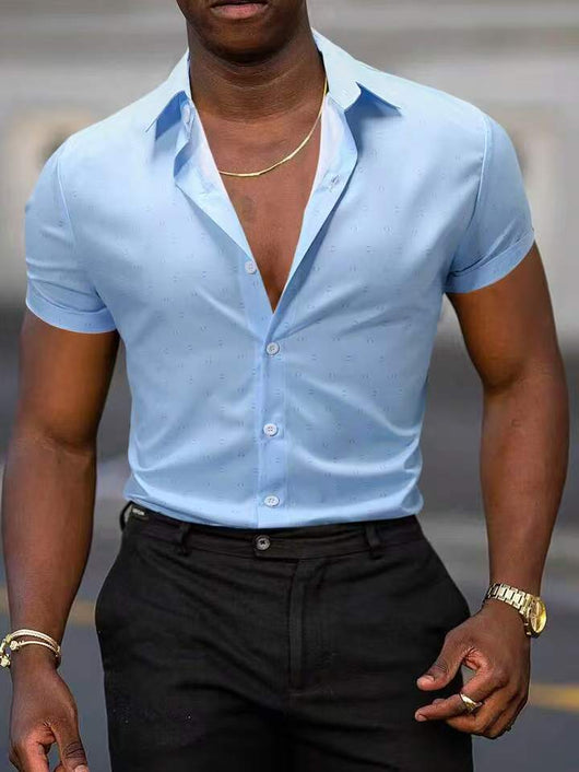 Camisa Deportiva Estampada para Hombre con Tela Elástica Transpirable - Image 7