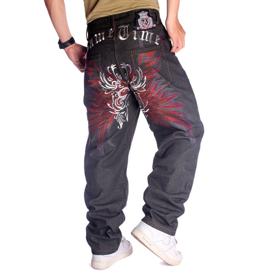 Jeans Hip Hop con Bordados Creativos para Hombre - Image 2