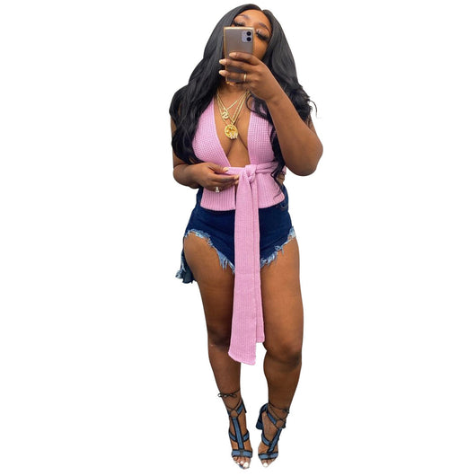 Chaleco Tejido Cruzado Sexy - Suéter Versátil para Todas las Estaciones - Image 14