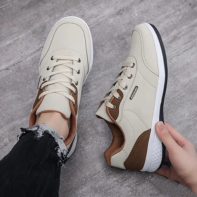 Zapatos Deportivos Casuales para Hombre - Zapatillas de Cuero Microfibra con Cordones Otoño - Image 12