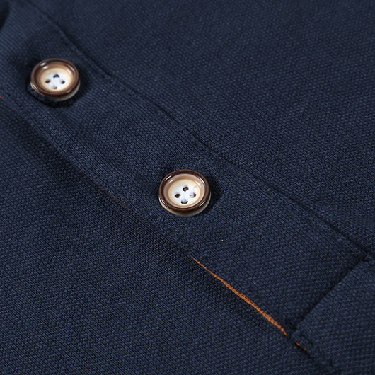 Polo Manga Larga Ejecutivo Talla Grande para Hombre - Image 9