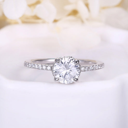 Anillo de Plata 925 con Zircón Redondo para Mujer - Image 9