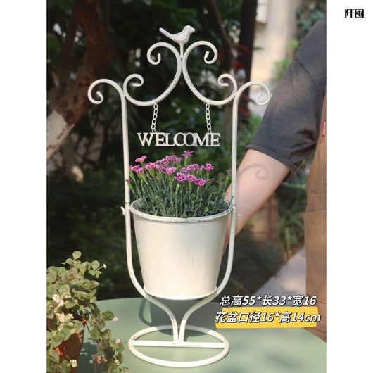 Canasta de Flores de Hierro para Jardín y Patio - Image 3