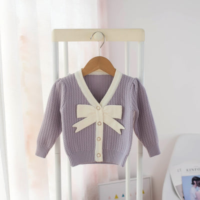 Cardigan Infantil con Moño - Suéter Elegante para Otoño e Invierno - Image 6