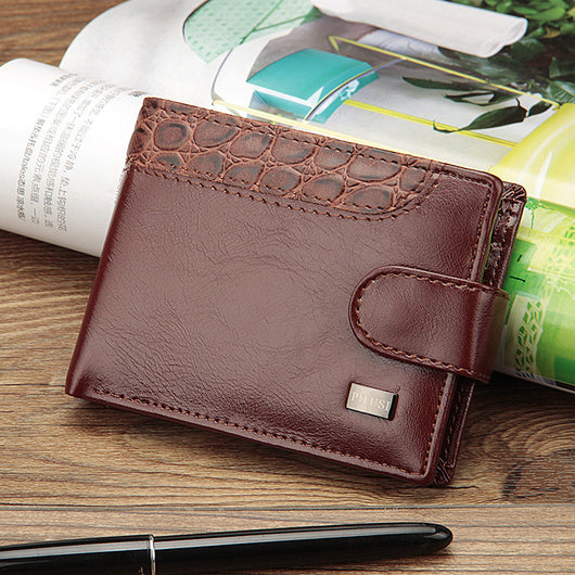 Cartera Corta de Cuero para Hombre con Hebilla - Billetera Compacta - Image 5
