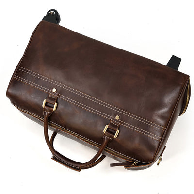 Maletín de Cuero Genuino Vintage para Viajes - Bolsa Retro Estilo Ejecutivo - Image 17