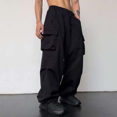Pantalón Overol Hombre Nylon Secado Rápido Cintura Alta Pierna Ancha