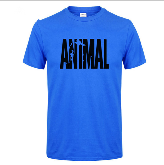 Camiseta de Algodón Puro para Hombre - Estampado Animal Alphabet, Diseño Casual de Verano - Image 16