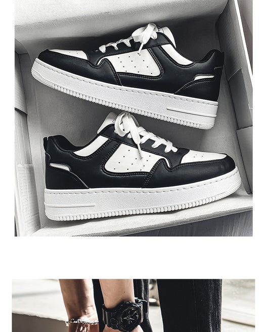 Zapatillas Plataforma Blancas de Cuero Respirable - Tendencia Teen Todo Combinable - Image 13
