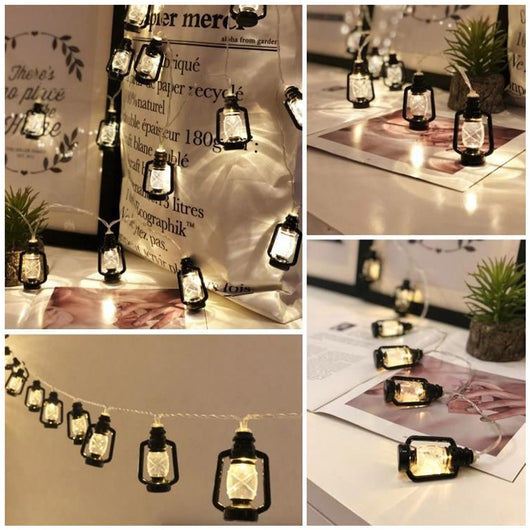 Luces LED Estilo Linterna Retro - Guirnalda Decorativa a Batería para Fiestas y Jardín - Image 23