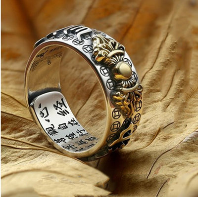 Anillo Pixiu de Plata 99 Pura para Hombre - Tránsito y Meridiano del Corazón - Image 7